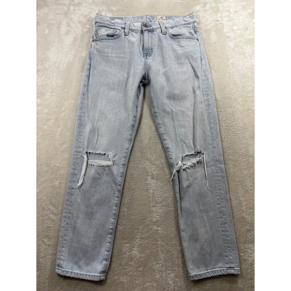 AG Adriano Goldschmied Womens Ex-Boyfriend Slim Distressed Blue Jeans 25R 29x27